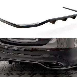 Víkendová Akce Mercedes třída S W223 AMG-Line, středový spoiler pod zadní nárazník s žebrováním, Maxton Design