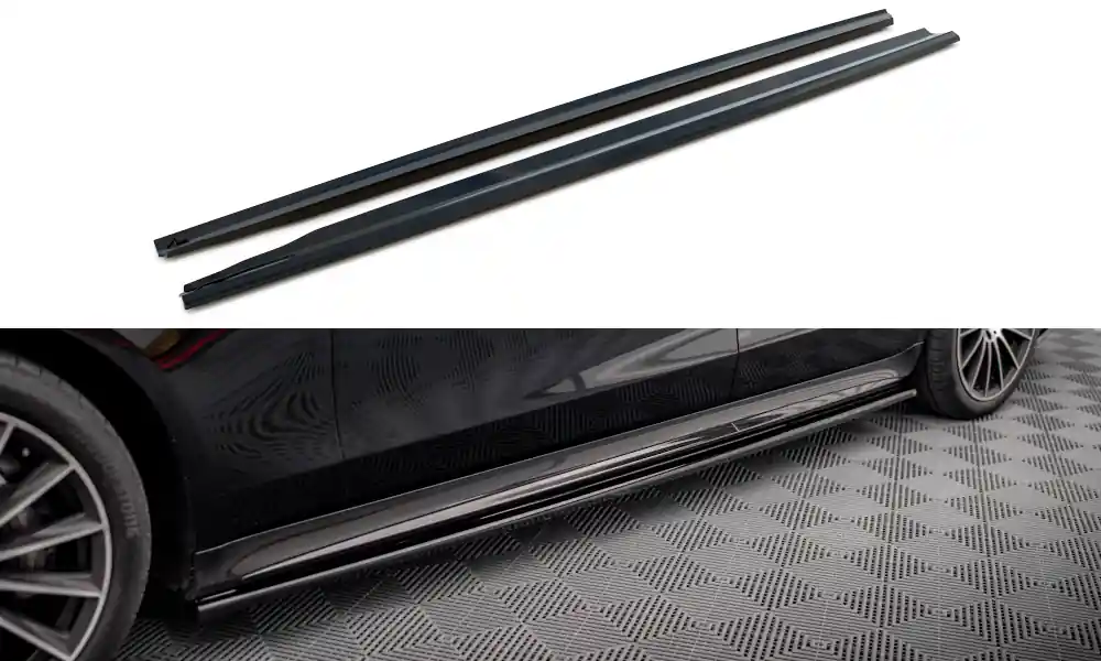 Super Cena Mercedes třída S W223 AMG-Line verze long, difuzory pod boční prahy, Maxton Design