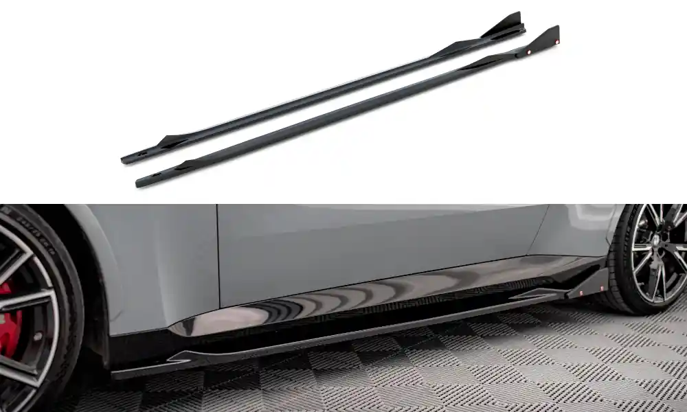 Rychlé Dodání BMW řada 2 G42 M240i - G42 M-Pack, difuzory pod boční prahy s křidélky ver.2, Maxton Design