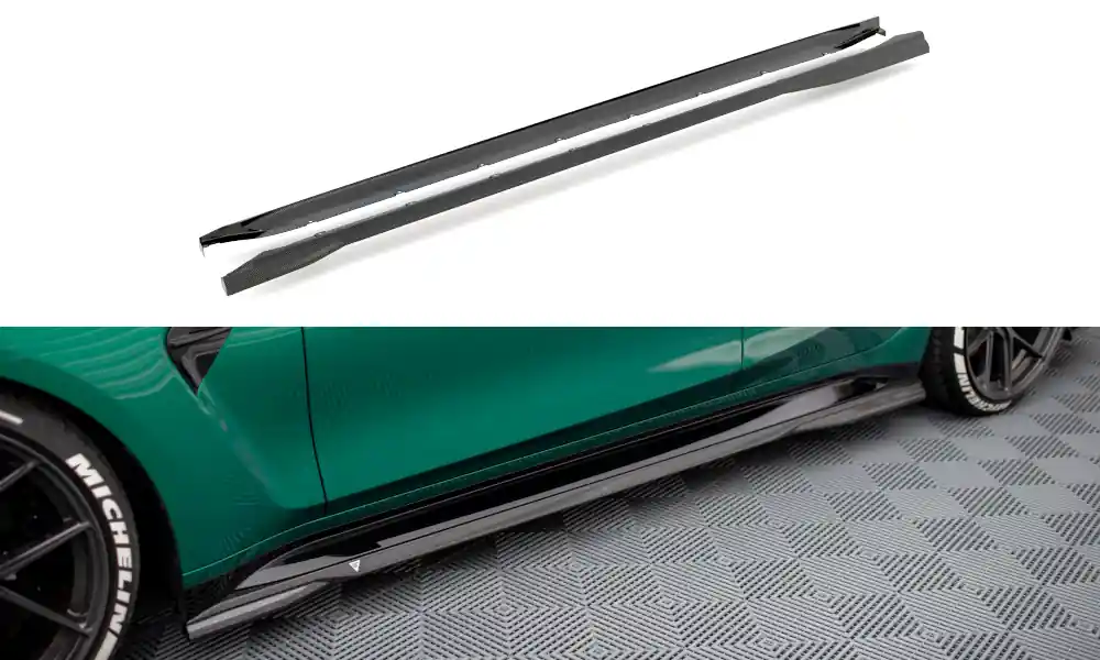 Kup Teď BMW řada M3 G80, karbonové difuzory pod boční prahy, Maxton Design