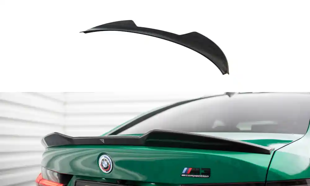 BMW řada M3 G80, karbonové prodloužení víka kufru, Maxton Design Vysoce Kvalitní
