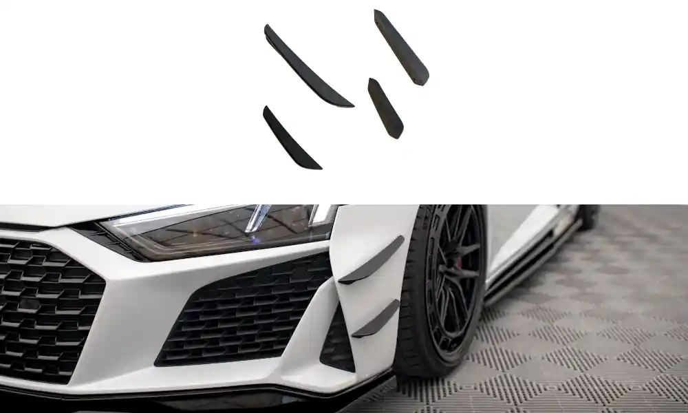 Víkendová Akce Audi R8 Mk2 Facelift, přítlačná křidélka předního nárazníku, Maxton Design