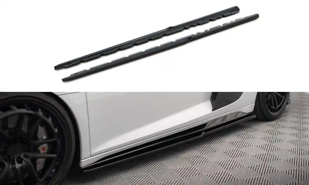 Autentický Audi R8 Mk2 Facelift, difuzory pod boční prahy ver.2, Maxton Design