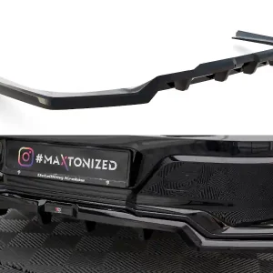 Jen Po Omezenou Doba BMW řada 7 G70 M-Pack, středový spoiler pod zadní nárazník s žebrováním, Maxton Design