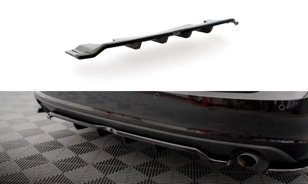 Odeslání Ihned Volvo V90 Mk2 R-Design, středový spoiler pod zadní nárazník s žebrováním v.2, Maxton Design
