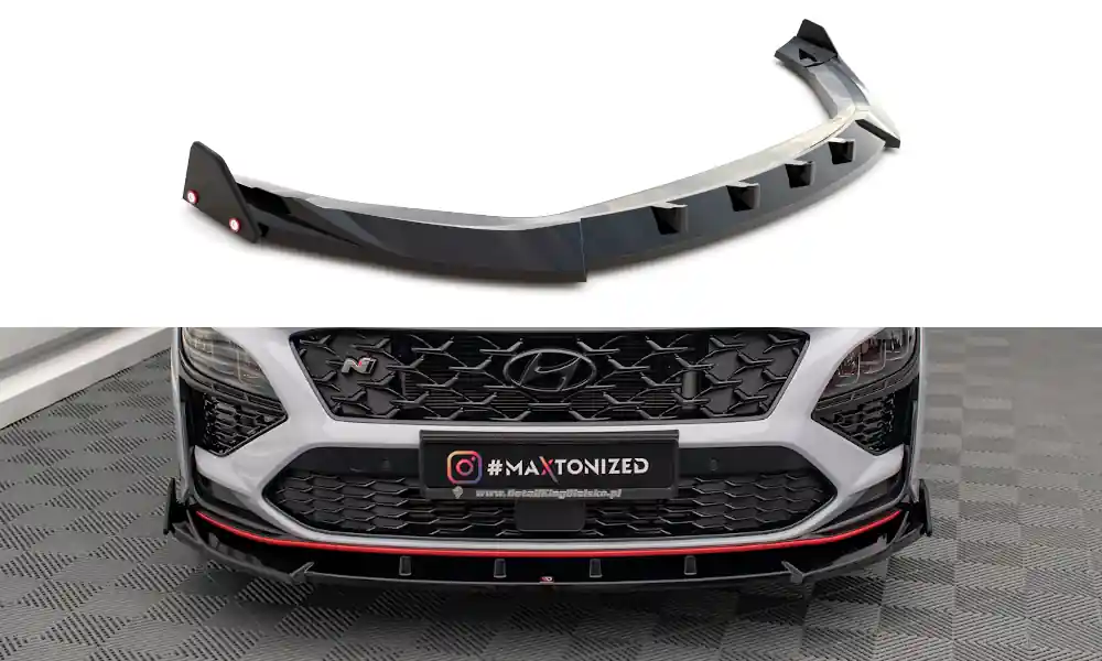 Hyundai Kona N Mk1, spoiler pod přední nárazník s křidélky ver.2, Maxton Design Novinka