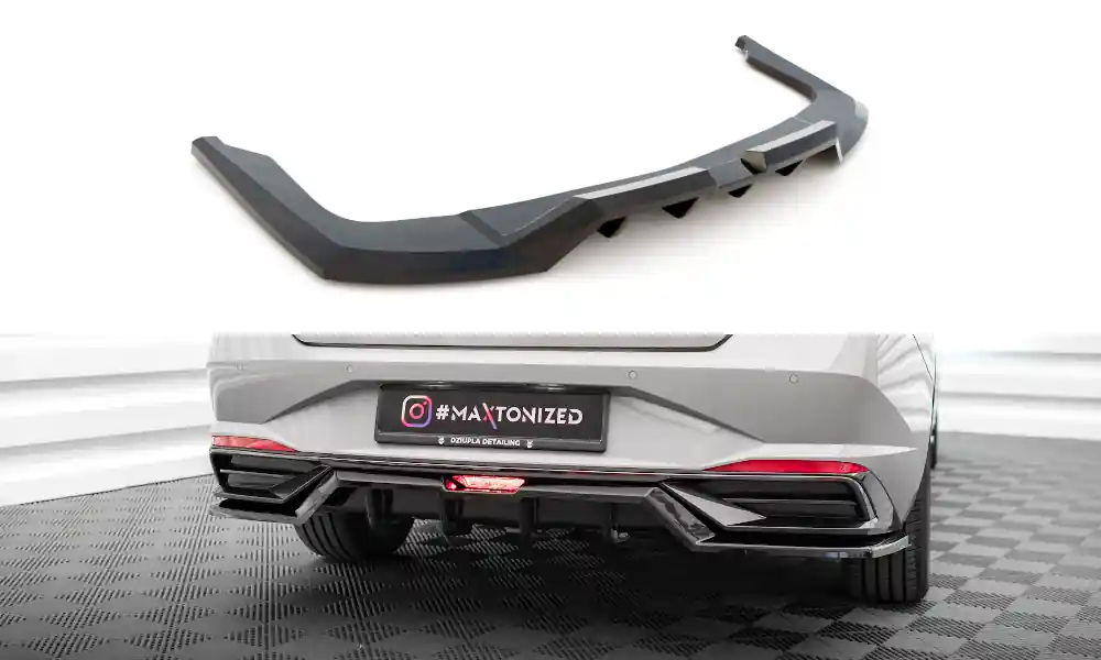 Nejprodávanější Hyundai Elantra Mk7, středový spoiler pod zadní nárazník s žebrováním, Maxton Design