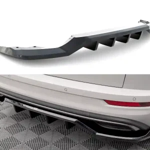 Horká Nabídka Škoda Karoq MK1 včetně Facelift Sportline, středový spoiler pod zadní nárazník s žebrováním, Maxton Design