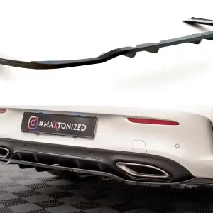 Mercedes třída C W205 Facelift/AMG-Line/Coupe, středový spoiler pod zadní nárazník s žebrováním, Maxton Design Cenový Hit