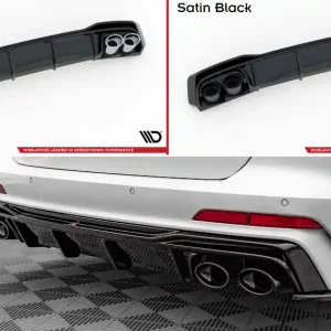 Audi A6 C8 S-Line / S6 C8, vložka zadního nárazníku s imitacemi koncovek výfuku, Maxton Design Sleva