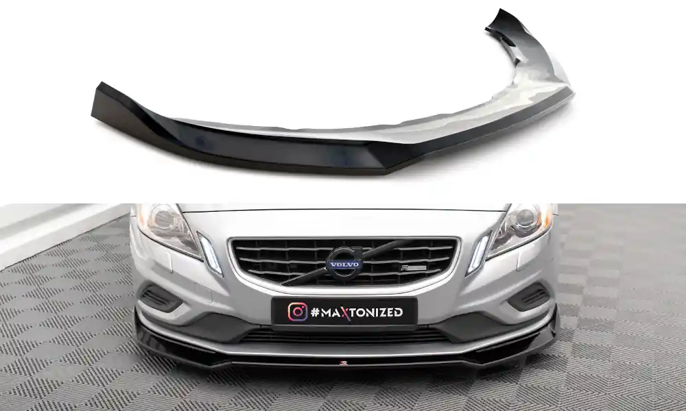 Volvo S60 Mk2 R-Design, spoiler pod přední nárazník ver. 2, Maxton design Zlevněný