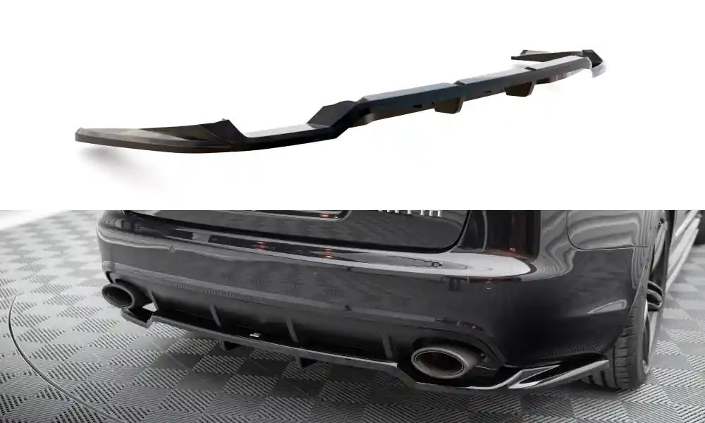 Akční Nabídka Audi RS6 C6, středový spoiler pod zadní nárazník s žebrováním, Maxton Design