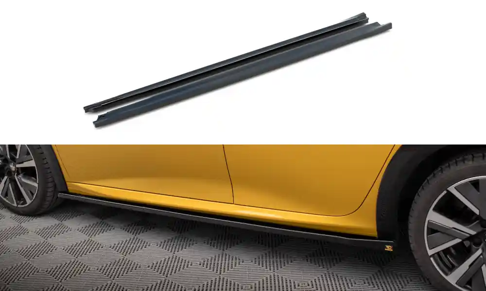 Značkový Peugeot 208 GT Mk2, difuzory pod boční prahy, Maxton design