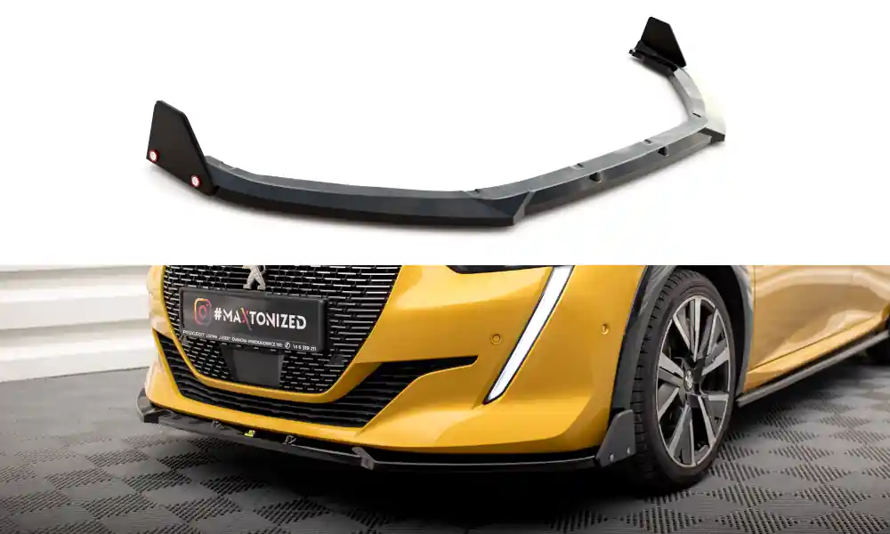 Peugeot 208 GT Mk2, spoiler pod přední nárazník ver.1 s křidélky, Maxton design Přímo Od Výrobce