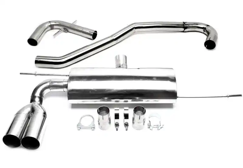 TA Technix závodní nerezový catback výfuk - Audi A3 3dv (8P, 04-13) kromě Quattro, 2x 76 mm rovná nerezová koncovka bez pertlu Ověřený