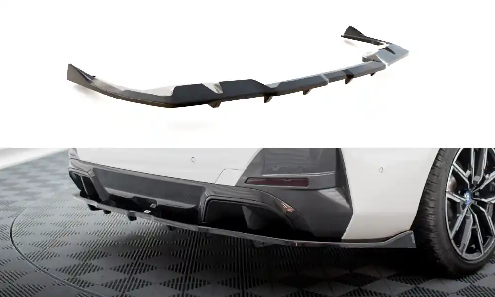 BMW i4 G26 M-Pack, spoiler pod zadní nárazník s žebrováním v.2, Maxton design Super Cena