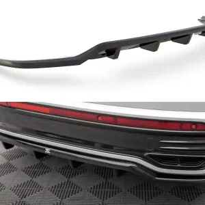 Levný Volkswagen Taigo Mk1 R-Line, středový spoiler pod zadní nárazník s žebrováním, Maxton design