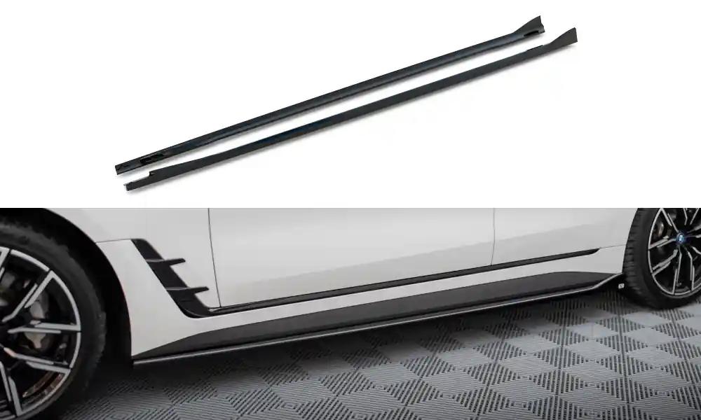 Výprodej BMW i4 G26 M-Pack, difuzory pod boční prahy, Maxton design
