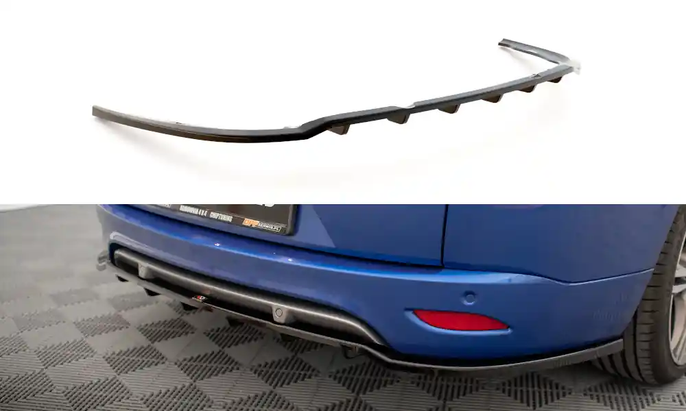 Renault Megane Mk3 Facelift GT Line Grandtour, středový spoiler pod zadní nárazník s žebrováním, Maxton design Zlevněný
