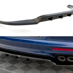 Super Cena Porsche Panamera 971 Facelift E-Hybrid, středový spoiler pod zadní nárazník s žebrováním, Maxton Design