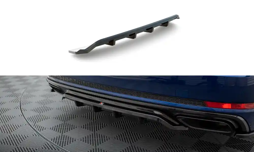 Super Cena Audi A4 B9 Competition, středový spoiler pod zadní nárazník s žebrováním, Maxton Design