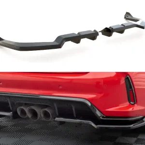 Nejprodávanější Honda Civic Mk11 Type-R, středový spoiler pod zadní nárazník s žebrováním v.2, Maxton Design