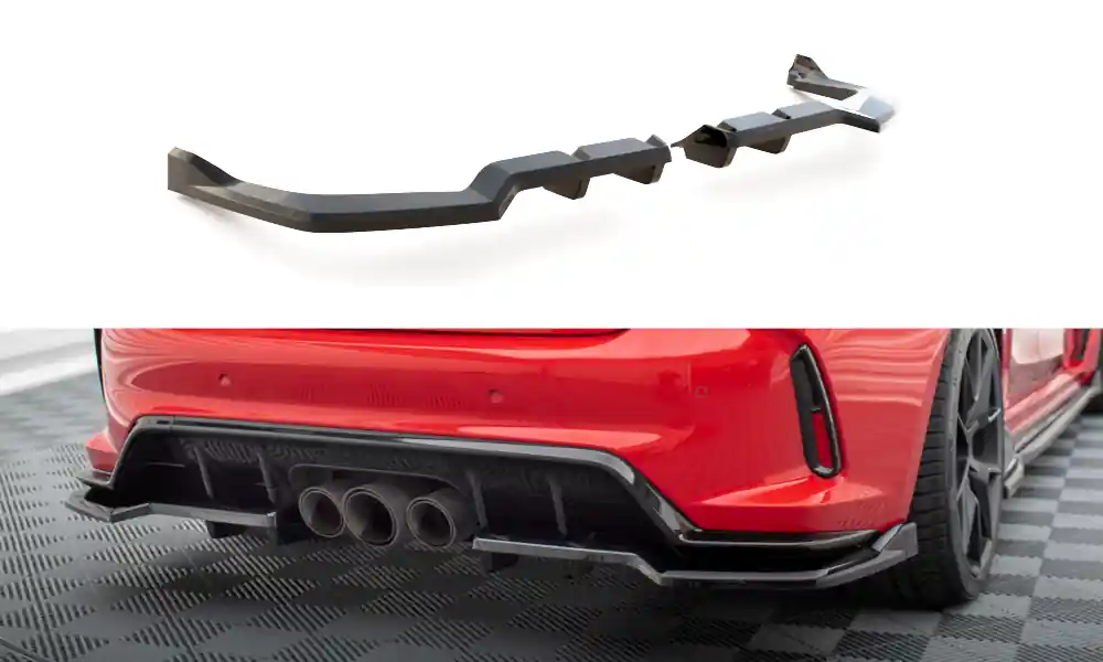 Nejprodávanější Honda Civic Mk11 Type-R, středový spoiler pod zadní nárazník s žebrováním v.2, Maxton Design