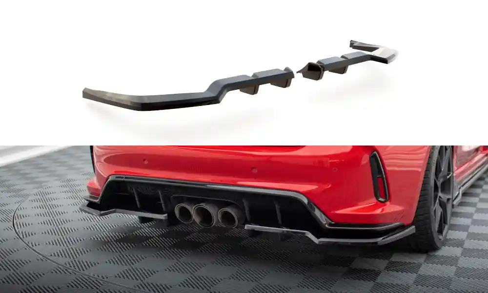 Speciální Cena Honda Civic Mk11 Type-R, středový spoiler pod zadní nárazník s žebrováním v.1, Maxton Design