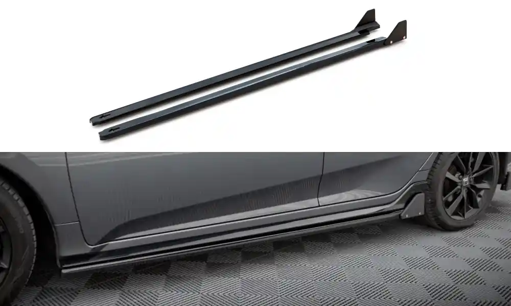 Vrácení Zdarma Honda Civic Mk10 Sport, difuzory pod boční prahy s křidélky, Maxton Design