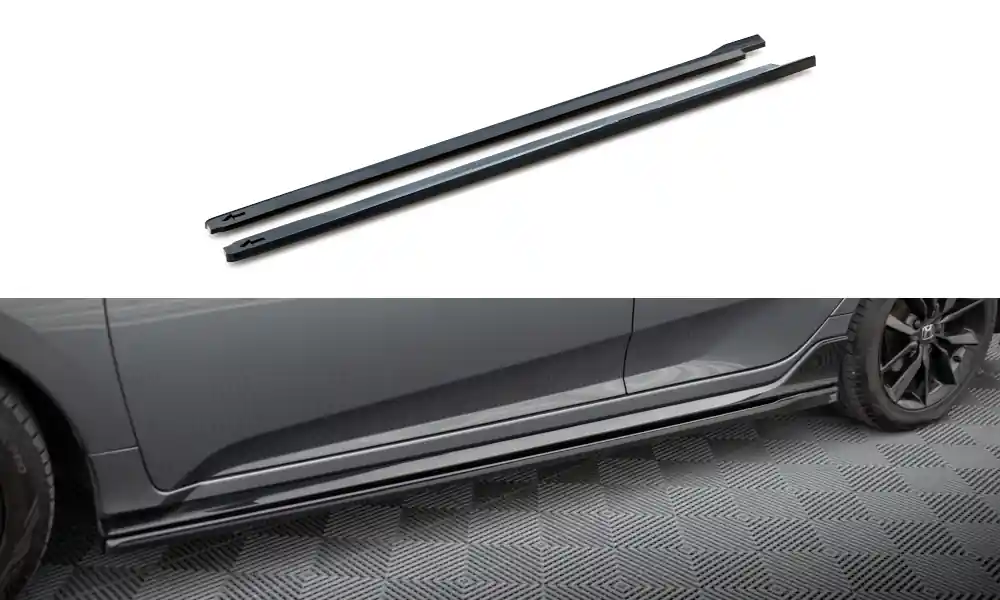 Honda Civic Mk10 Sport, difuzory pod boční prahy, Maxton Design Speciální Cena
