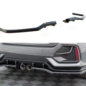 Honda Civic Mk10 Sport, středový spoiler pod zadní nárazník s žebrováním, Maxton Design Novinka