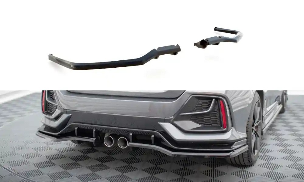 Honda Civic Mk10 Sport, středový spoiler pod zadní nárazník s žebrováním, Maxton Design Novinka