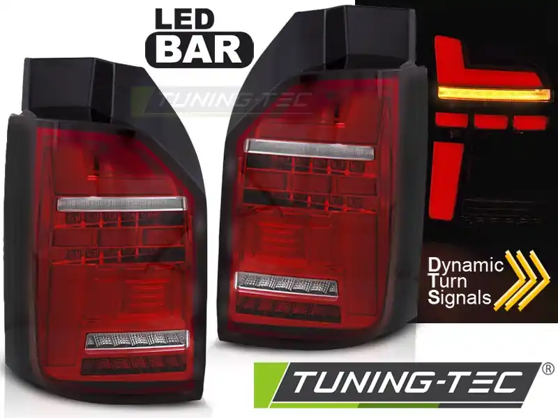 VW T6,T6.1 15-21 - zadní LED světla červená čirá - OEM Nejlepší Volba