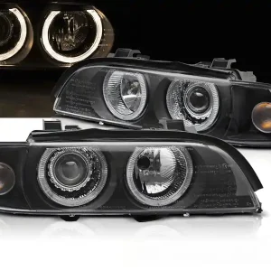 BMW E39 LCI 00-03 - přední černá světla s ANGEL EYES Odeslání Ihned