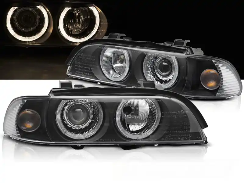 BMW E39 LCI 00-03 - přední černá světla s ANGEL EYES Odeslání Ihned