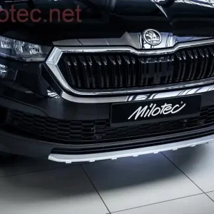 Škoda Kodiaq 07/2021- - Ochranná lišta předního nárazníku - stříbrný mat Must-Have