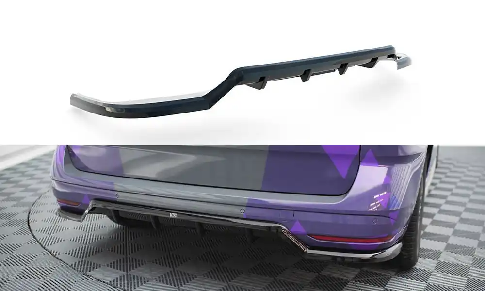 Pouze Dnes Volkswagen Multivan T7, středový spoiler pod zadní nárazník s žebrováním, Maxton Design