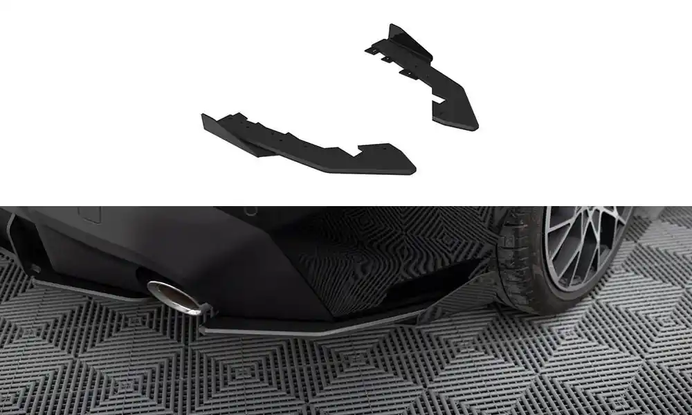 BMW řada 2 G42 Standard, "Street Pro" boční difuzory pod zadní nárazník s křidélky, Maxton Design Cenově Výhodný