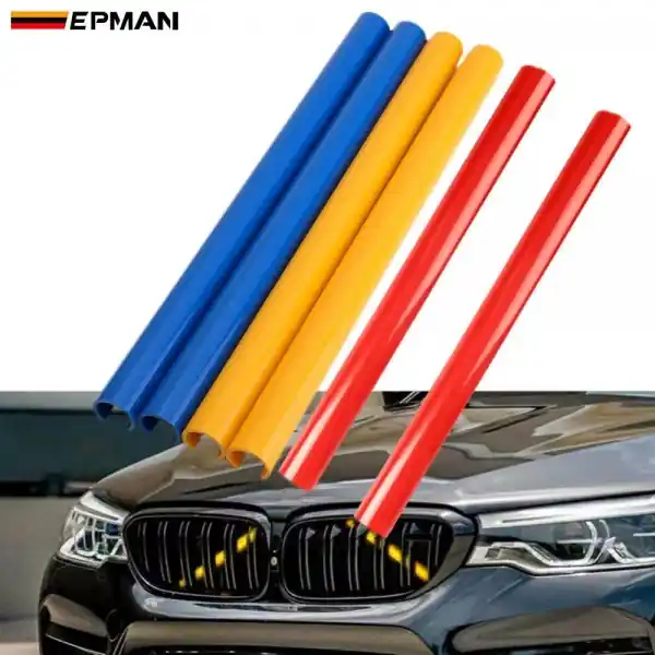 BMW Ozdobné kryty rozpěry přední masky a chladiče MODRÉ 330mm Vysoce Kvalitní