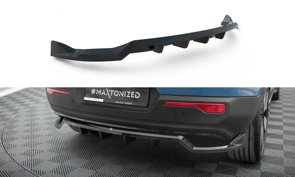 Cenový Hit Volvo C40 Mk1, středový spoiler pod zadní nárazník s žebrováním, Maxton design
