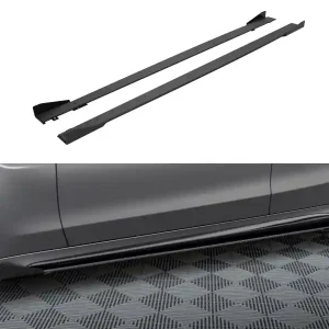 Sleva Mercedes třída C W205 Facelift/63 AMG/SEDAN/ESTATE, "Street Pro" difuzory pod boční prahy s křidélky, MAXTON DESIGN