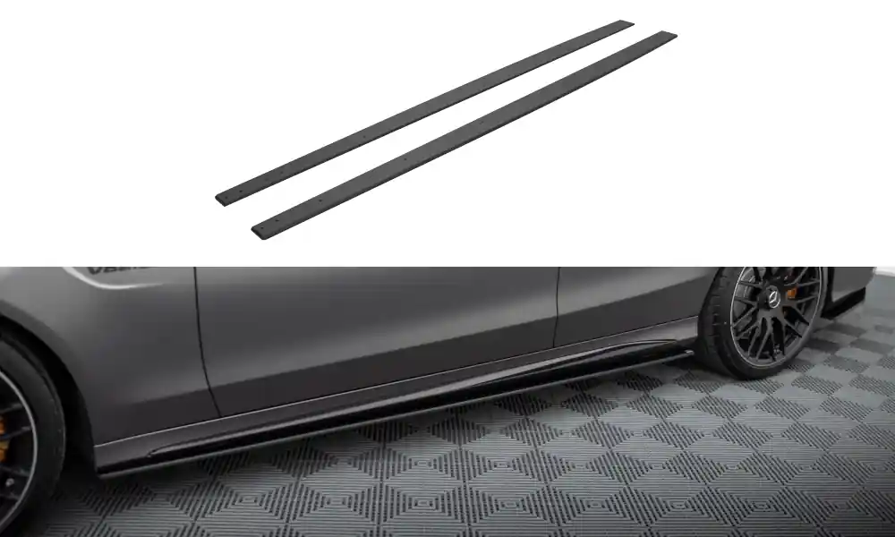 Značkový Mercedes třída C W205 Facelift/63 AMG/SEDAN/ESTATE, "Street Pro" difuzory pod boční prahy, MAXTON DESIGN