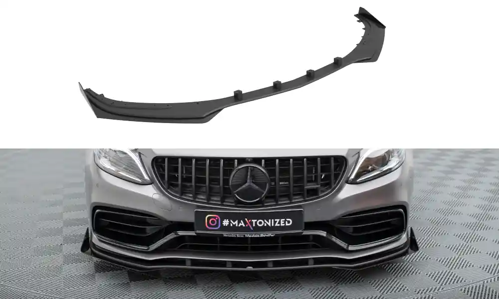 Novinka Mercedes třída C W205 Facelift/63 AMG/SEDAN/ESTATE, "Street Pro" spoiler pod přední nárazník s křidélky, MAXTON DESIGN