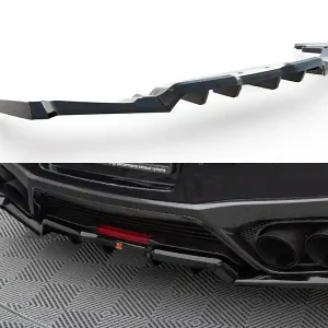 Nissan GT-R R35 Facelift, středový spoiler pod zadní nárazník s žebrováním, Maxton Design Nejlepší Volba