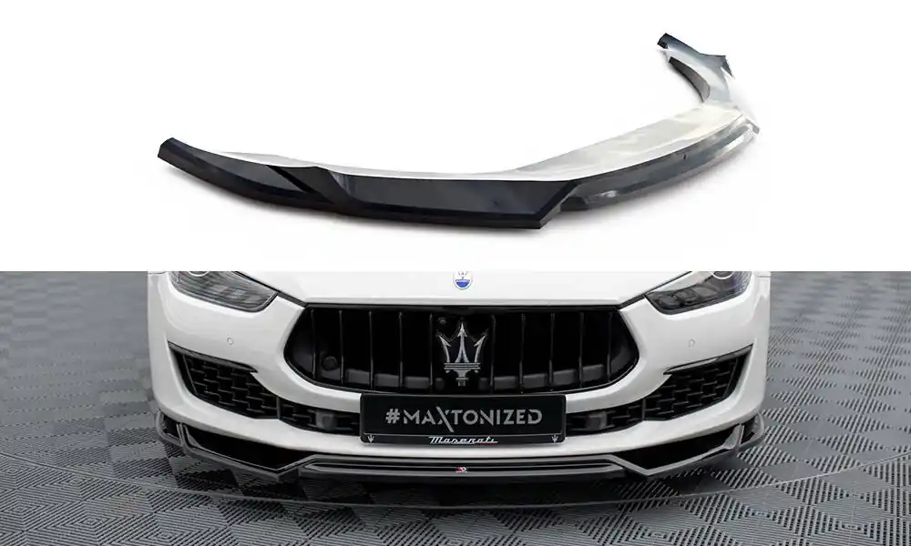 Oblíbený Maserati Ghibli Mk3 Facelift, spoiler pod přední nárazník ver.2, Maxton Design