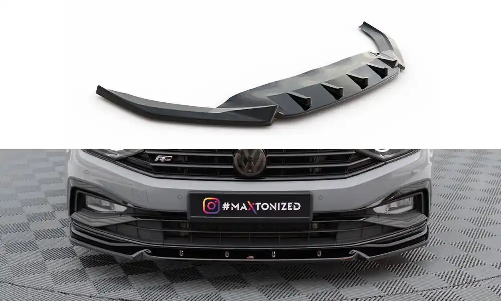 Aktuální Volkswagen Passat B8 (Mk8) R-Line Facelift, spoiler pod přední nárazník, Maxton Design