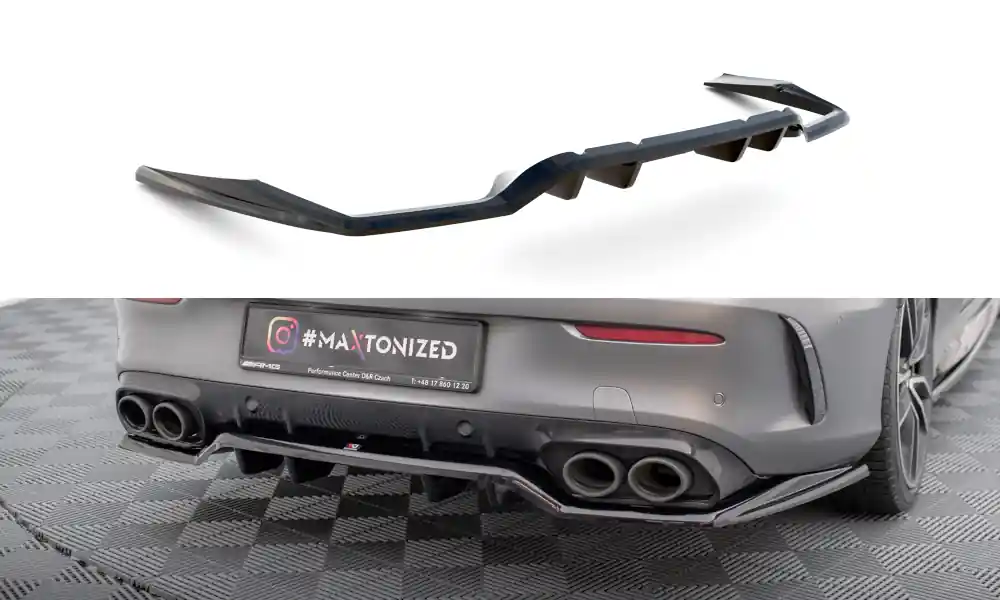 Nejlepší Volba Mercedes třída C W205 Facelift/43 AMG/Coupe, spoiler pod zadní nárazník s žebrováním, Maxton Design