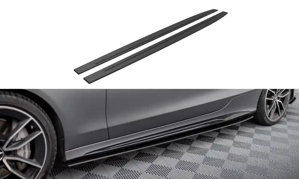 Mercedes třída C W205 Facelift/43 AMG/Coupe, "Street Pro" difuzory pod boční prahy, Maxton Design Ihned K Objednání