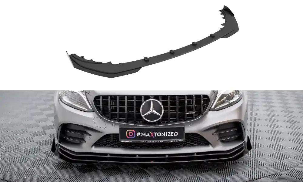 Jen Po Omezenou Doba Mercedes třída C W205 Facelift/43 AMG/Coupe, "Street Pro" spoiler pod přední nárazník s křidélky, Maxton Design