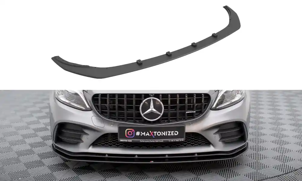 Víkendová Akce Mercedes třída C W205 Facelift/43 AMG/Coupe, "Street Pro" spoiler pod přední nárazník, Maxton Design
